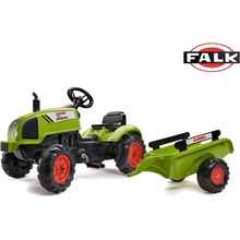 FALK Šliapací traktor 2041C Claas Arion s vlečkou a otváracou kapotou