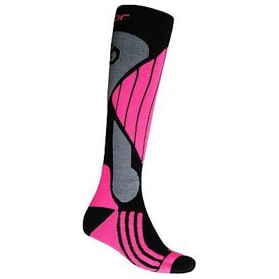 Sensor ponožky Snow PRO MERINO černá/šedá/růžová
