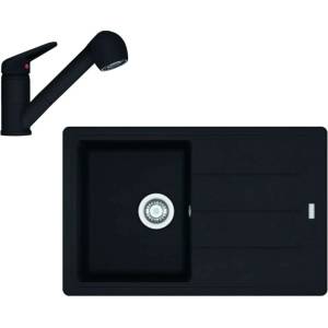 Franke - Кухненски комплект G57, мивка Fragranite BFG 611-78 и смесител FC 9547.901, черен мат 114.0675. 667 (114.0675.667) Мивка за вграждане
