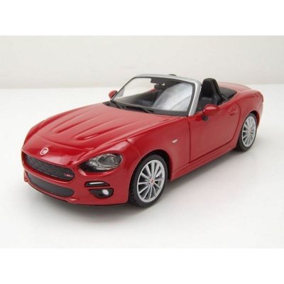 Bburago Plus Fiat 124 Spider stříbrná metalíza BB18 21083S 1:24