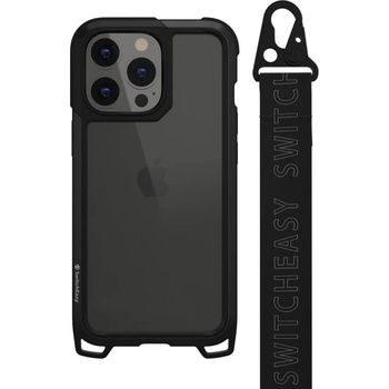 SwitchEasy Odyssey Trendy Case - удароустойчив хибриден кейс с връзка и карабинер за iPhone 13 Pro (черен)