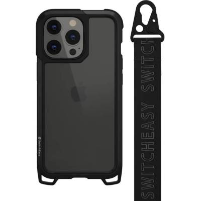 SwitchEasy Odyssey Trendy Case - удароустойчив хибриден кейс с връзка и карабинер за iPhone 13 Pro (черен)