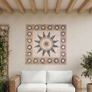 vidaXL Мозайка с цветен модел Многоцветен 120 x 120 cm Мрамор (42033519)