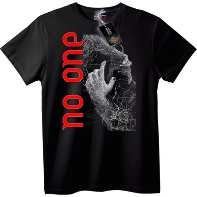 NOONEBRAND Тениска Абстрактно Никой - 7XL, Black
