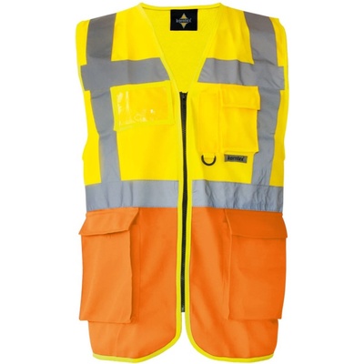 Korntex HI-VIS KXMF BERLIN / Светлоотразителна многофункционална жилетка - жълто/оранжева S (76KXMFz2001)