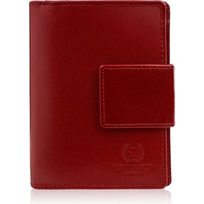 Paolo Peruzzi Dámská kožená peněženka červená elegantní střední s RFID