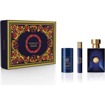 Versace Dylan Blue Подаръчен комплект, Тоалетна вода 100ml + Тоалетна вода 10ml + Део стик 75ml, мъже