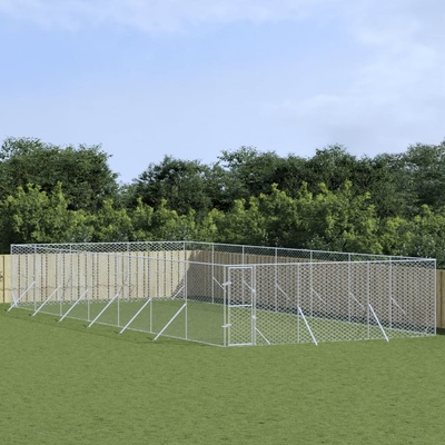 vidaXL Venkovní psí výběh stříbrný 600 x 1400 x 200 cm pozinkovaná ocel 9799.3190462