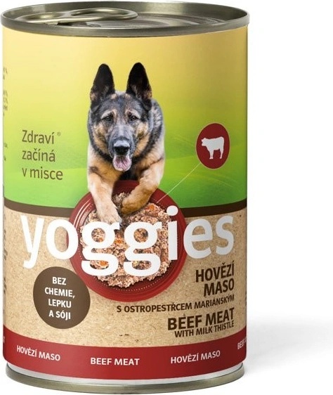 Yoggies hovězí s ostropestřcem mariánským 400 g Yoggies hovězí s ostropestřcem mariánským 400 g