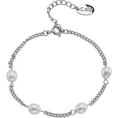 CRYSTalp Elegantný oceľový náramok s perlami Tide Pearl 22243.E