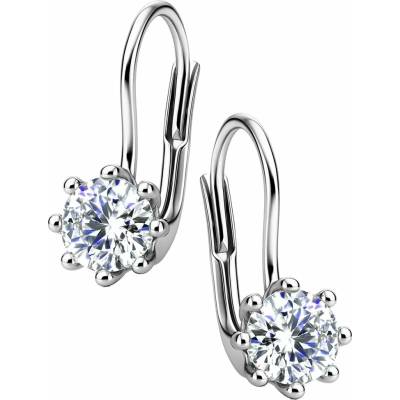 Zlaton Náušnice bílé zlato visací se zirkonem výška 1.5cm váha 1.8g N07082500156
