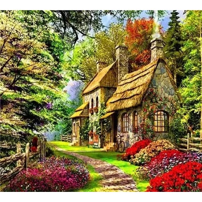 Gaira Diamantové malování Lesní dům D0922