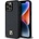 DKNY Кейс DKNY Leather Pattern Metal Logo MagSafe за iPhone 14 Pro, черен (3666339261498)