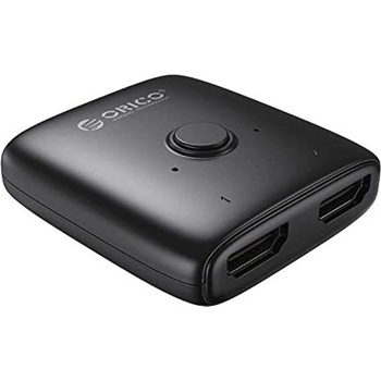 Orico Разклонител превключвател HDMI 2.0 Switcher-Splitter 2-Port Bi-Direction 4K Black - HS2-A1-BK-EP (HS2-A1-BK-EP)