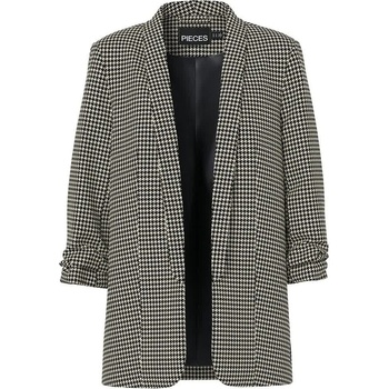 PIECES Сако Pieces Boss 3/4 Printed blazer - Black (White Pepper)