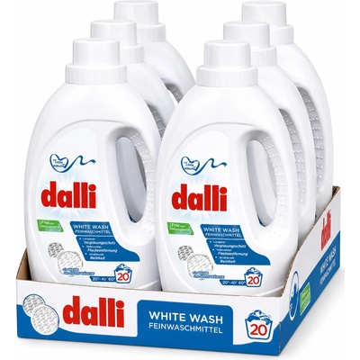 Dalli White Wash speciální prací gel na bílé prádlo 6 x 1,1 l