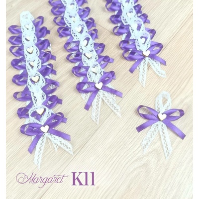 Krajkové svatební vývazky K11 (Purple) – Zboží Dáma