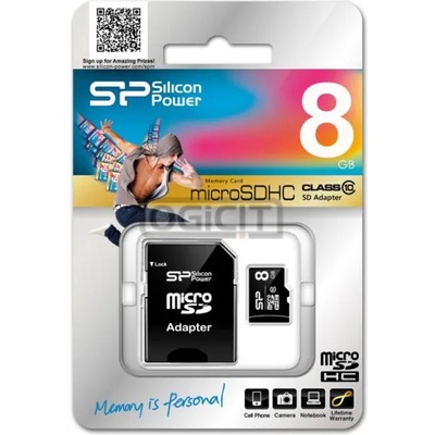 Silicon Power microSDHC 8GB C10 SP008GBSTH010V10SP