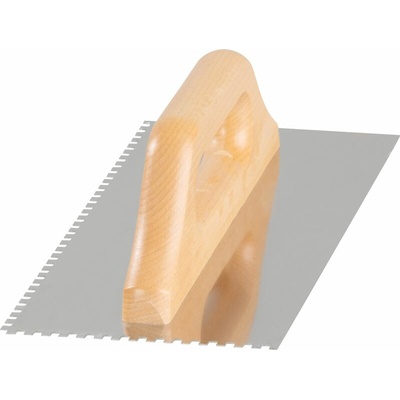 Hladítko Strend Pro Premium, s drev. rúčkou, 270x130 mm, 0,7 mm, e04 mm, rovné, nerez