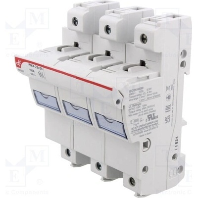 DF ELECTRIC 485305 Zásuvka; 22x58mm; na přípojnici DIN; 100A; 690VAC; Póly: 3; IP20