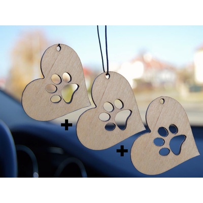 Mácova Dílna Dřevěná vůně - srdíčko s tlapkou 3ks Vůně: Titanic