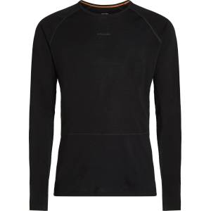 Icebreaker Мъжко мериносово термобельо Icebreaker Merino 200 Zoneknit L/S Crewe Merino base layer - Black (015-2295-0213)