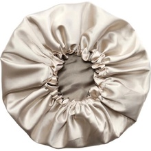 Muru Obojstranná Saténová Čiapka na spanie Krémová Hnedá