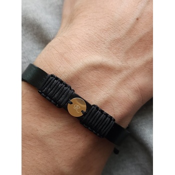 Image 1 of Кожена гривна с буква за мъж