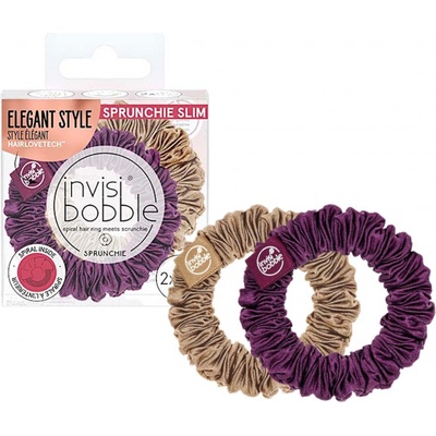 Ozdobné spirálové gumičky Invisibobble Sprunchie Slim The Snuggle is Real - 2 ks (IB-SPSL-PA-1-1001) – Zboží Mobilmania