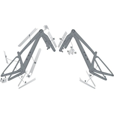 Sada rámových chráničov Syncros Frame Protection kit PATRON Carbon
