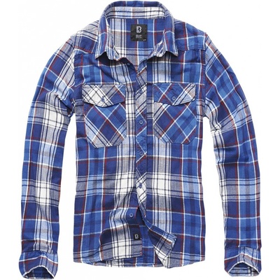 Brandit Checkshirt Dlouhý rukáv Modrá cervená bílá