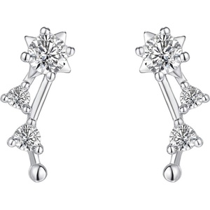 Silenti Jewelry Сребърни обеци "Съзвездие Везни