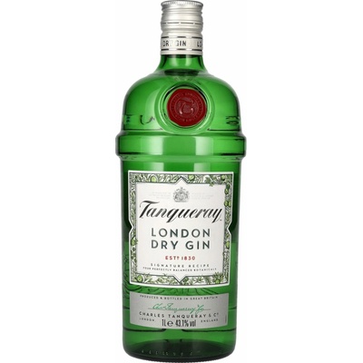 Tanqueray Export Strength London Dry Gin 43,1% 1 l (čistá fľaša)