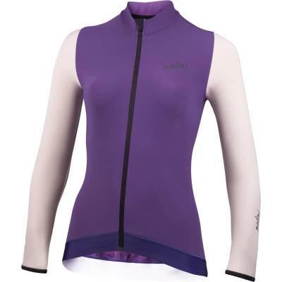 Nalini Дамска фланелка с дълъг ръкав за колоездене Nalini Women's New Wrap L/S Jersey Cycling jersey - Off White / Purple (156-2698-0212)