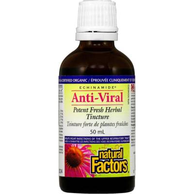 Natural Factors При вирусни инфекции - Анти-вирал - имуноукрепваща билкова тинктура, 50 ml Natural Factors (4750 NF)
