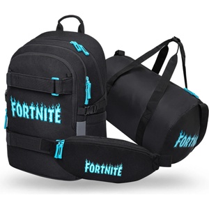 Baagl SET 3 Skate Fortnite Blue: раница, спортна чанта, кръстна чантичка GRS BAAGL | Cheren | Момчешки | UNI