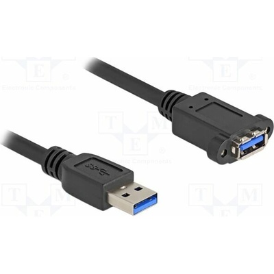 Delock 80486 USB A zásuvka USB A vidlice 1m černý