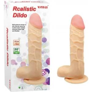  Реалистично пенис дилдо от кибер кожа, 19см. - Realistic Dildo Flesh (CHARM00076)