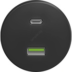 Reblig - Ретро USB контакт A+C без рамка антрацит (RG0083)