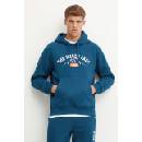 The North Face Суичър The North Face Hoodie Varsity Graphic в тюркоазено с качулка с принт NF0A89DJ1NO1 (NF0A89DJ1NO1)