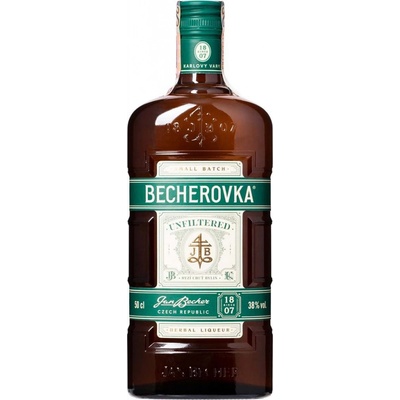 Jan Becher Becherovka Unfiltered 38% 0,5 l (čistá fľaša)