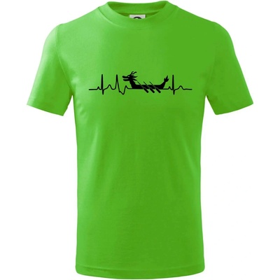 EKG dračia loď tričko detské Apple Green