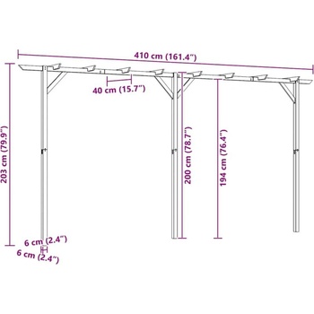 Image 1 of vidaXL 41664 4x0,4x2,05 m