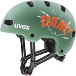 uvex Детска каска за планинско колоездене Uvex Kid 4 Style Bike helmet - Bam Moss Green / Papaya Matt - размер 51-55 cm (851-1954-0211)