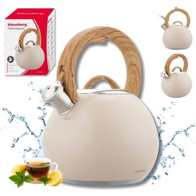Klausberg KB-7956 Нержавееща стомана чайник 3L беж матово (KB-7956)