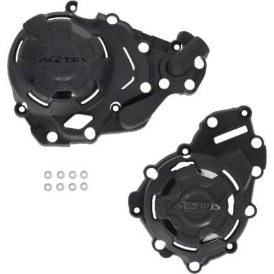 ACERBIS kryty motoru (kryt víka/ krytu spojky i alternátoru) X-POWER CF MOTO 450 MT 24-25 barva černá