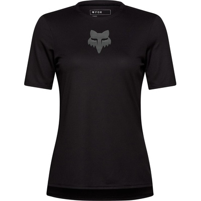 FOX Racing Дамска фланелка с къс ръкав за колоездене FOX Racing Women's Ranger S/S Jersey Fox Head Cycling jersey - Black (156-2579-0114)