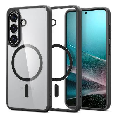 Удароустойчив кейс с MagSafe пръстен за Samsung Galaxy S26 от Spigen Ultra Hybrid Mag - Matte Black (8800283318678)