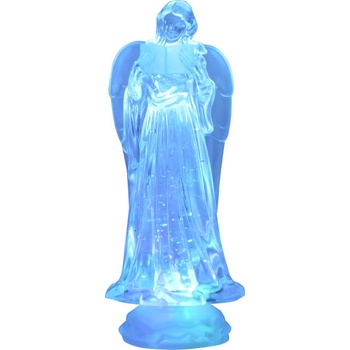 MagicHome Dekorácia Anjel LED meniaca farby s plávajúcimi trblietkami PE 3xAAA 10x25