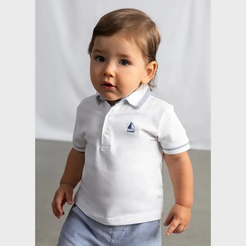 MAYORAL Поло тениска къс ръкав комбинирана Бял цвят за бебе момче Mayoral